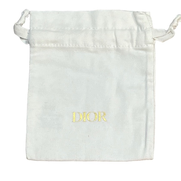 DIOR Small Drawstring Closure Dust Bag, White - Picture 1 of 2